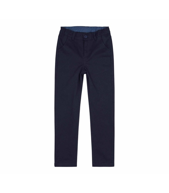 Штаны детские ШР581, коттоновые синие детские брюки