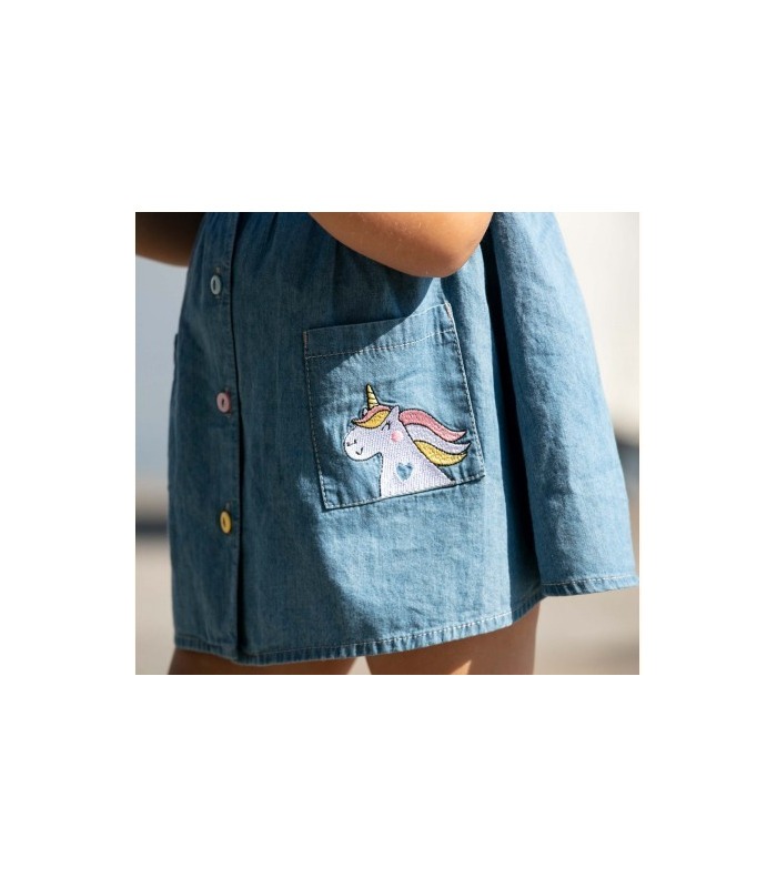 Платье детское ПЛ310 RO, джинсовое платье девочке