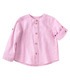Рубашка детская РБ149 RO, розовая детская рубашка из льна