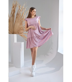 Платье Колен RO, летнее розовое платье беременным и кормящим