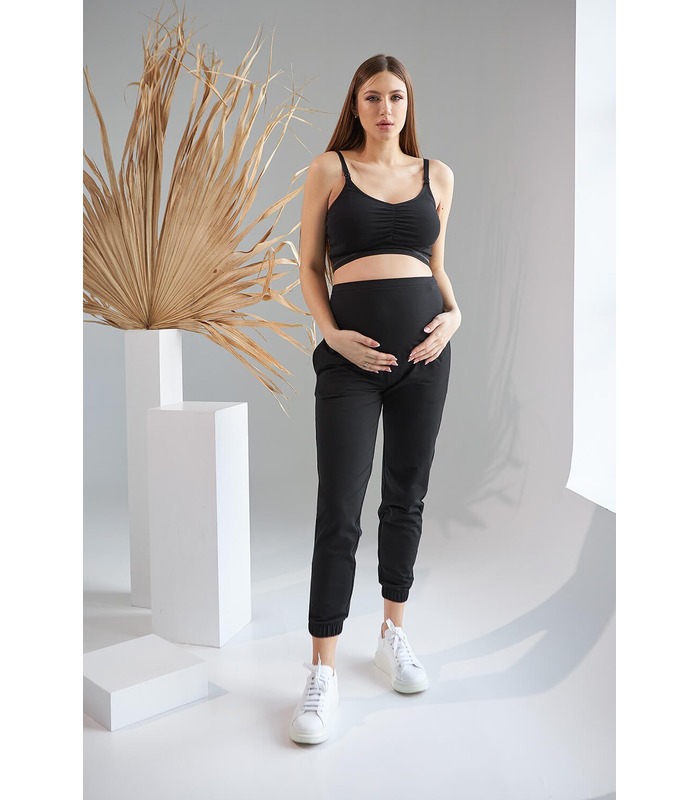 Штаны Ортанс ➤ черные штаны для беременных от МамаТато
