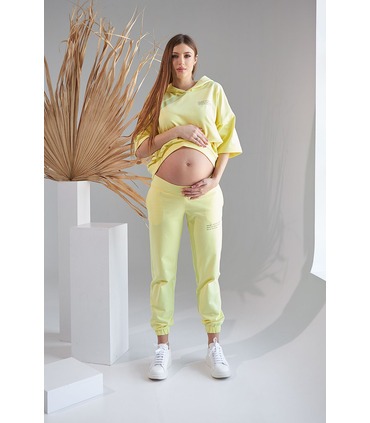 Штаны Рената YE, желтые штаны джоггеры для беременных