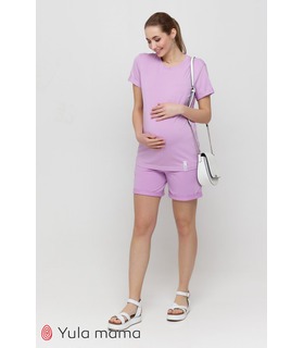 Шорты Майорка LA ➤ лавандовые шорты для беременных от МамаТато