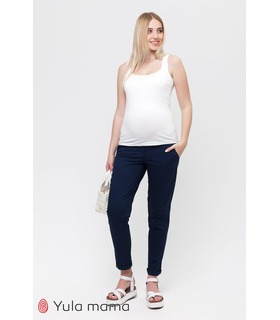 Штаны Эван TS ➤ синие летние штаны для беременных от МамаТато