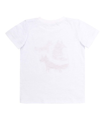 Футболка дитяча ФБ851 WH, дитяча біла футболка з лисичками