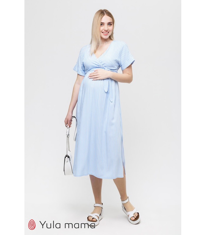 Сукня Гретта SM, сукня у смужку вагітним та для годування