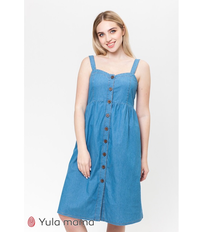 Сарафан Тіна BB, літній джинсовий сарафан вагітним і годуючим