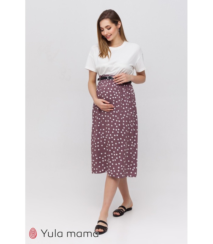 Юбка Эдна, юбка для беременных в горошек
