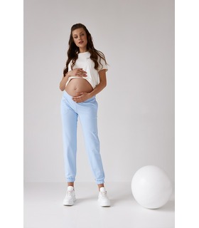 Штаны Берк BB ➤ голубые штаны джоггеры беременным от МамаТато