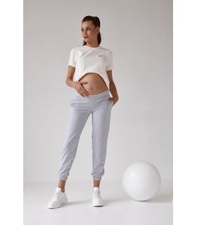 Штани Берк GR ➤ сірі штани джогери вагітним від МамаТато