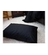 Комплект постельного белья "Lux Black" Сатин Stripe из 100% хлопка, полоса 1/1 см