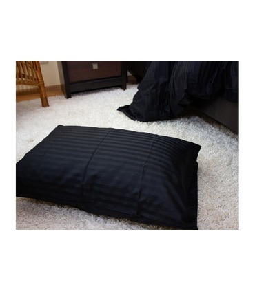 Постельное белье "Lux Black" Сатин Stripe 1/1см - Комфорт-текстиль - стильные постельные комплекты на МамаТато