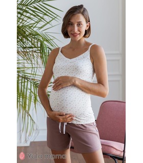 Шорти Теммі ➤ коричневі шорти вагітним від МамаТато
