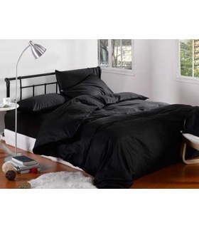 Комплект постільної білизни Black №055 ᗍ сатин ※ Україна, натуральна тканина