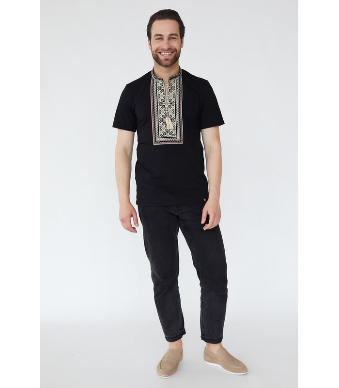 Мужская вышитая футболка мод.072