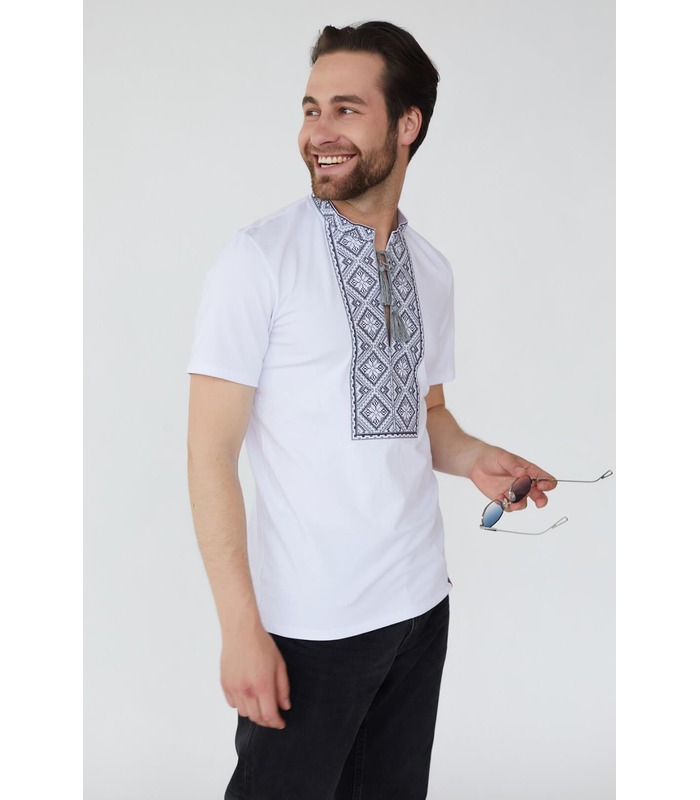 Мужская вышитая футболка мод.084