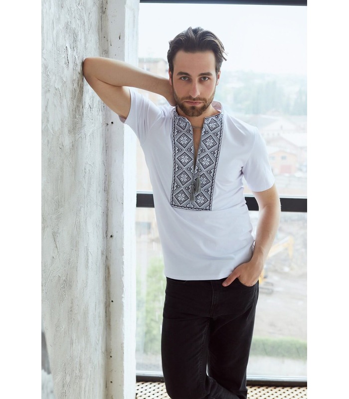 Мужская вышитая футболка мод.084