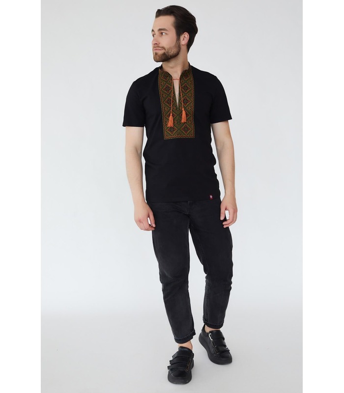 Мужская вышитая футболка мод.076