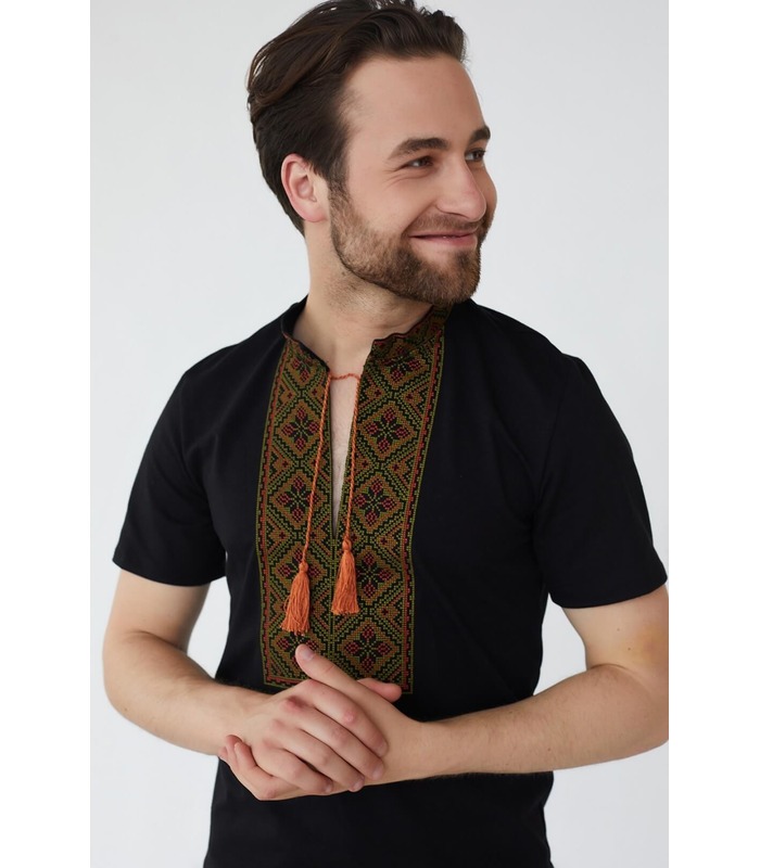 Мужская вышитая футболка мод.076