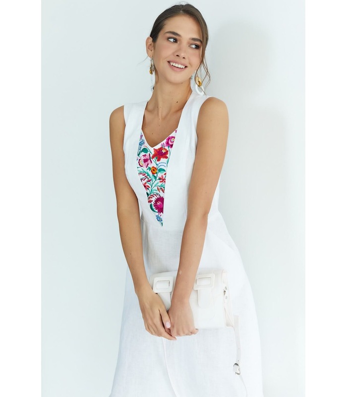 Вышитое платье мод.5033