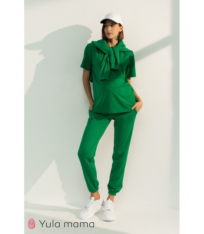 Штаны Селия GR, зеленые спортивные штаны для беременных