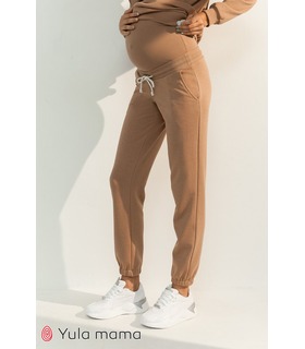 Штаны Селия BG ➤ бежевые штаны-джоггеры для беременных от МамаТато