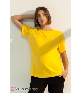 Футболка Муза YE, желтая футболка беременным и кормящим