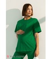 Футболка Муза GR, зелена футболка вагітним та для годування