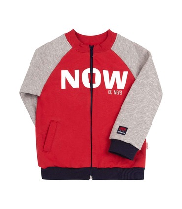 Дитяча кофта КФ205 RE, червоний дитячий бомбер 