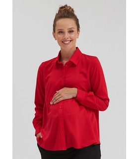 Рубашка для беременных мод.2138 1519 ➤ красная рубашка беременным и кормящим от МамаТато
