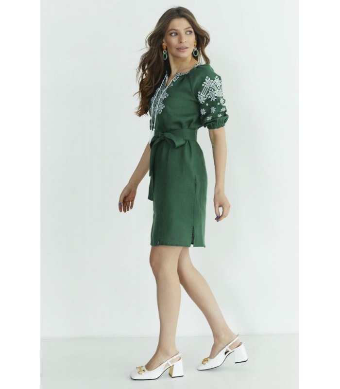 Вишитое льняное платье мод.020