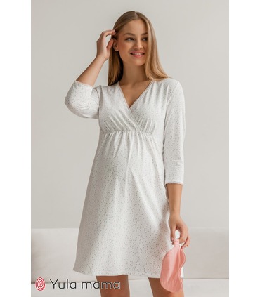 Ночнушка Алиса Точечки от Юла Мама в категории Ночные рубашки для кормления на МамаТато