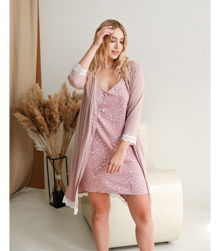 Ночная рубашка на бретельках V7706