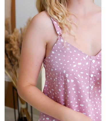 Нічна сорочка на бретельках V7706