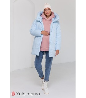 Зимова куртка Кімберлі BB ➤ зимова блакитна куртка вагітним від МамаТато