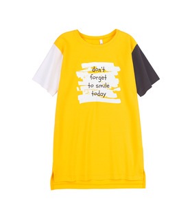 Дитяча сукня ПЛ350 (500) ➤ жовта дитяча сукня-футболка від МамаТато