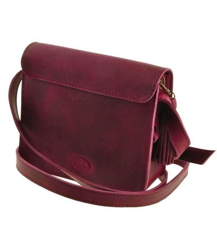 Жіноча Бохо-сумка "Лілу" (Виноград/Корал).