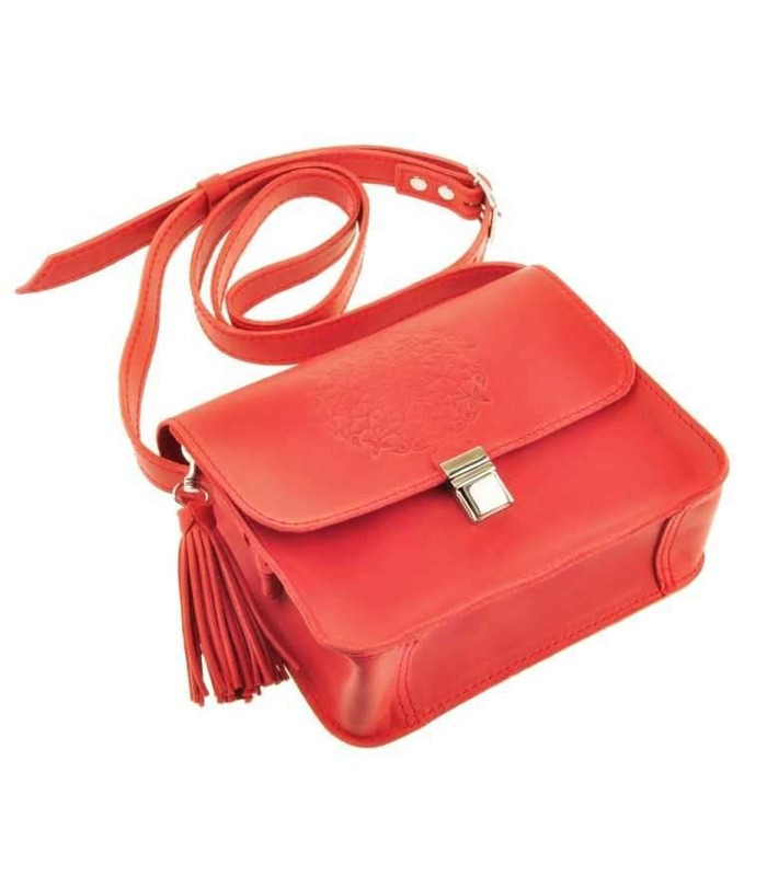 Жіноча Бохо-сумка "Лілу" (Виноград/Корал).