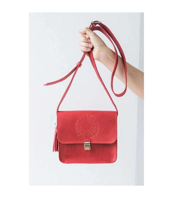 Жіноча Бохо-сумка "Лілу" (Виноград/Корал).