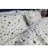 Комплект постільної білизни Мерехтіння зірок - білий ᐉ фланель, Україна, натуральна тканина