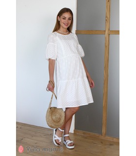 Сукня Агнетта ➤ біла сукня з прошви вагітним та годуючим від МамаТато