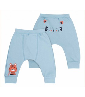 Дитячі штани ШР609 (A00) ➤ світло-блакитні дитячі штанці з принтом від МамаТато