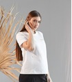 Футболка Ямур, белая футболка беременным и кормящим