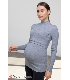 Гольф Леси Теплый AN ➤ ангоровый серый гольф для беременных и кормящих от МамаТато