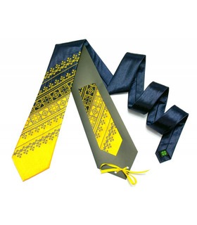 Вишита краватка Жовто-синій дует