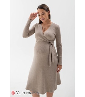 Сукня Памела CA ➤ ангорове коричневе плаття вагітним та годуючим від МамаТато