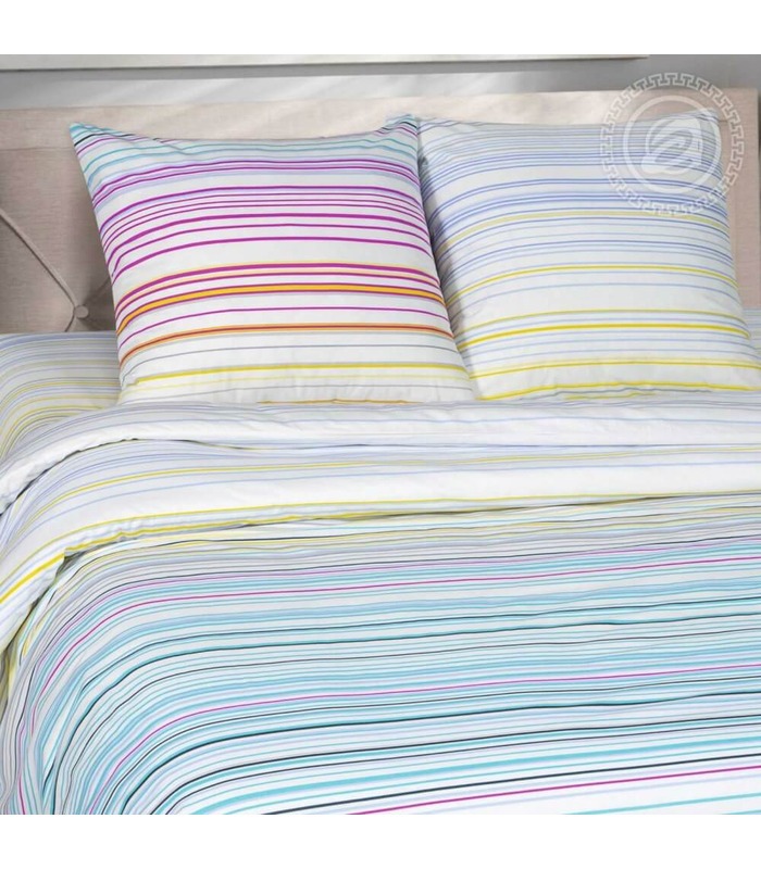 Комплект постільної білизни Смужка ᐉ якісний поплін, доступна ціна ※ виробник Україна