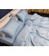 Комплект постільної білизни "Lux Light Blue" Сатин Stripe зі 100% бавовни, смуга 1/1 см