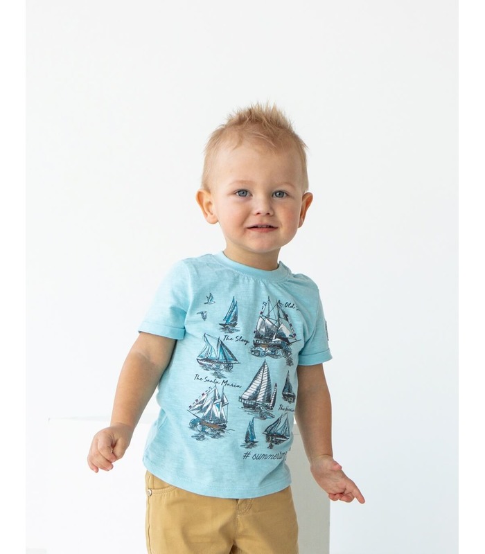 Футболка детская ФБ729 BB, детская футболка с кораблем