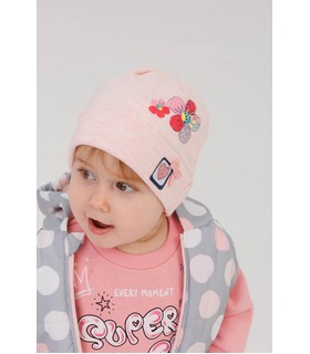 Шапочка ШП75 (M30) ➤ розовая шапочка девочке от МамаТато